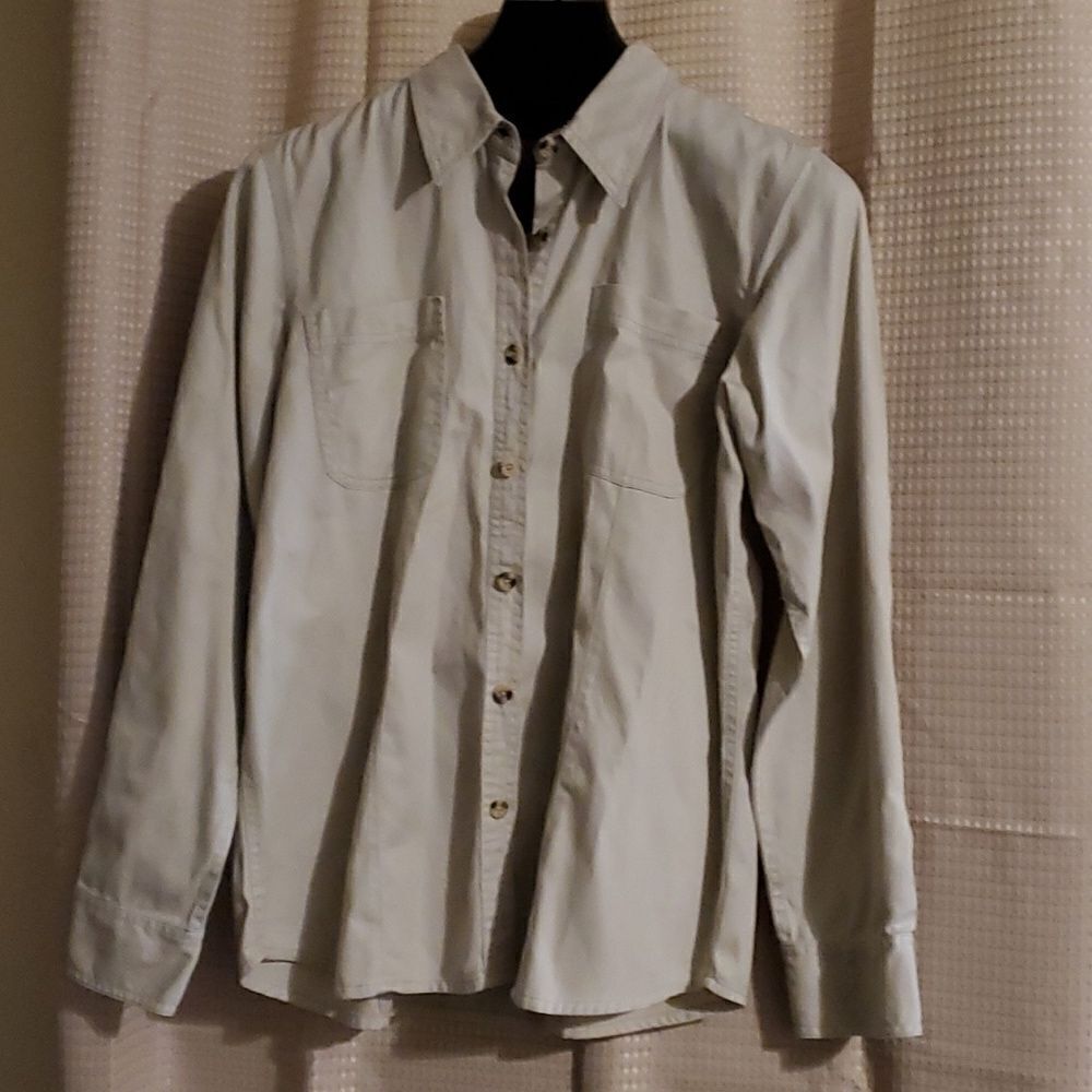 Vintage CE Schmidt Workwear Cotton Flannel Shirt L Tan